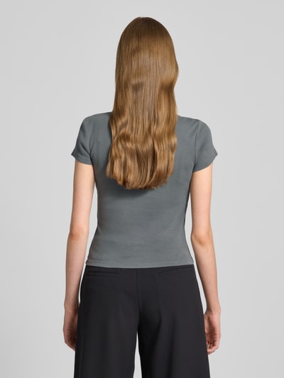 Review T-shirt z okrągłym dekoltem Ciemnoszary 5