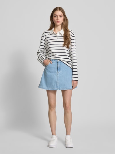 Pieces Jeansrok in A-lijn van katoenmix, model 'ABBI' Jeansblauw - 1