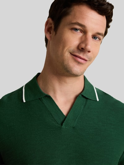 Tom Tailor Koszulka polo z czystej bawełny o wyglądzie dzianiny, krój regular fit Ciemnozielony 3
