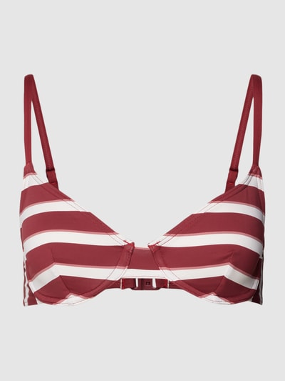 Esprit Bikini met streepmotief, model 'BRELA' Bordeaux - 2