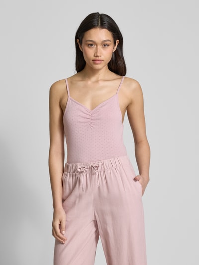 Only Top na ramiączkach o kroju slim fit z czystej bawełny model ‘CARLOTTA’ Mocnoróżowy 4