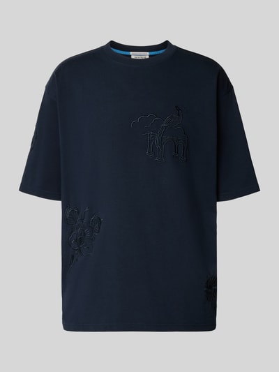 Scotch & Soda T-Shirt mit Stitchings und Rundhalsausschnitt Marine 1