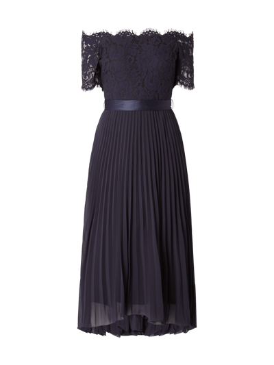 Coast Cocktailkleid mit plissiertem Rockteil Marine 2