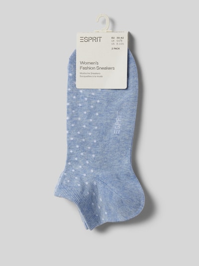 Esprit Krótkie skarpety mz nadrukiem ze wzorem model ‘Fine Dot’ w zestawie 2 szt. Jeansowy niebieski 3