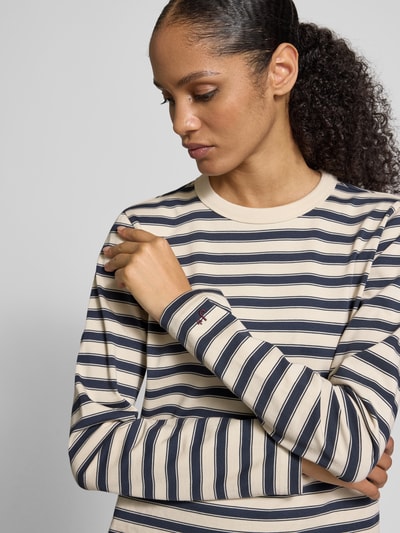 JAKE*S STUDIO WOMAN Shirt met lange mouwen en geribde ronde hals Marineblauw - 3