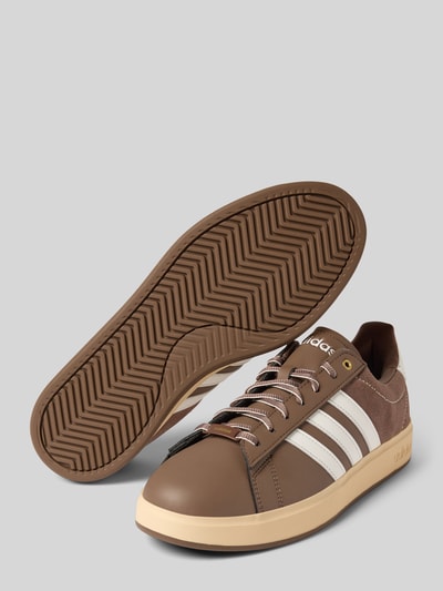 adidas Sportswear Sneakers met reliëflogo, model 'Court' Lichtbruin - 4