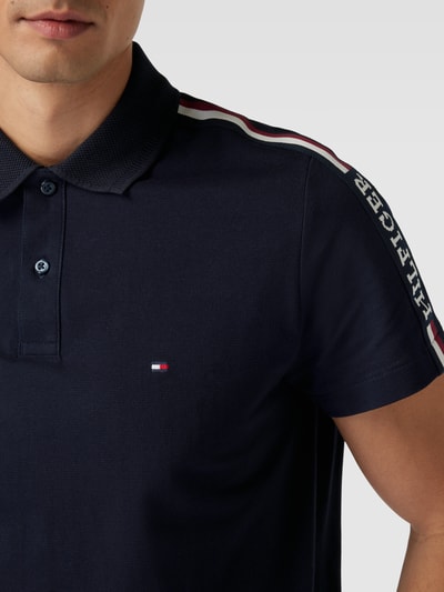 Tommy Hilfiger Regular Fit Poloshirt mit Kontraststreifen Marine 3