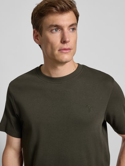 JOOP! Collection T-Shirt mit geripptem Rundhalsausschnitt Modell 'Priamo' Dunkelgruen 3