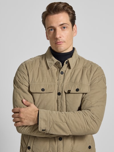 PME Legend Overhemdjack met drukknoopsluiting Beige - 3