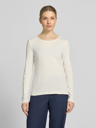 Christian Berg Woman Slim fit shirt met lange mouwen van puur katoen Offwhite - 4