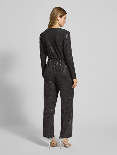 ICHI Jumpsuit mit V-Ausschnitt Modell 'NELENIA' Black 5