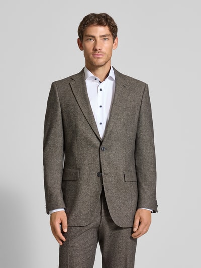 BOSS Regular Fit Anzugsakko aus Woll-Mix mit Seide Modell 'JASPER' Mittelbraun 4