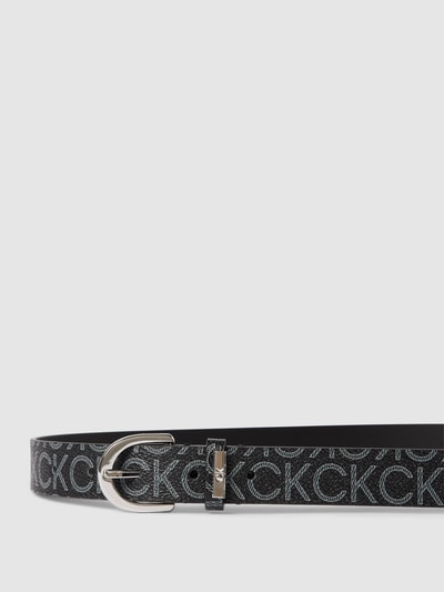 CK Calvin Klein Ledergürtel mit Logo-Muster Black 2