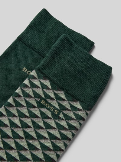 BOSS Sokken van katoenmix in een set van 2 paar Flessengroen - 2