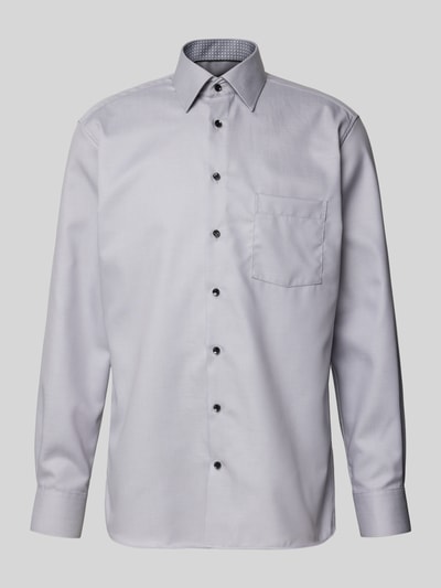 ETERNA Modern fit zakelijk overhemd met kentkraag Zilver - 2