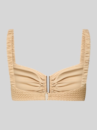 Produktfoto, Bikini-Oberteil mit Strukturmuster von Jake*s Casual in Beige, elastischer Material-Mix, Slim Fit, strukturierte Oberfläche