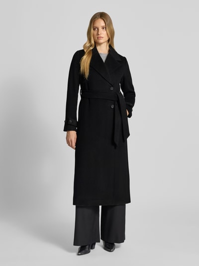 mbyM Płaszcz z kołnierzem z połami model ‘Kasimira’ Czarny 4