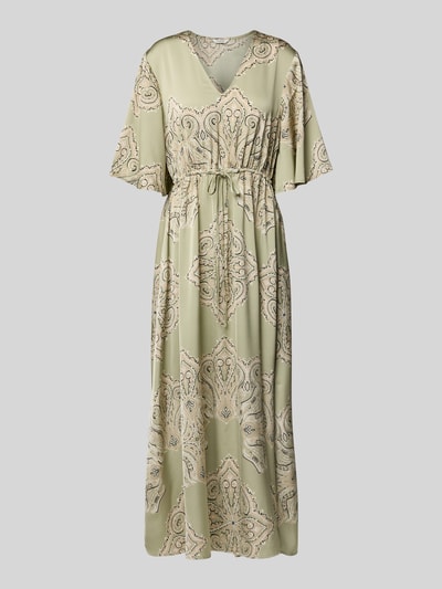 B.Young Midi-jurk met V-hals, model 'JANNIKE' Lindegroen - 2