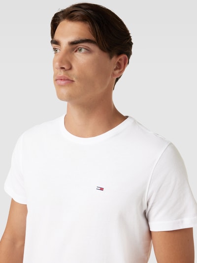 Tommy Jeans Slim fit T-shirt met labelstitching in een set van 2 stuks Wit - 3