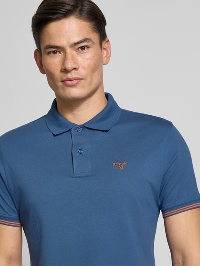 Barbour Tailored Fit Poloshirt aus reiner Baumwolle Jeansblau 3