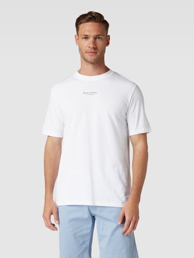 Marc O'Polo T-Shirt mit Label-Print Weiss 4