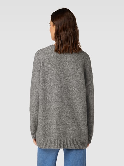 Weekend Max Mara Oversized Strickpullover in Überlänge Modell 'XANADU' Mittelgrau Melange 5