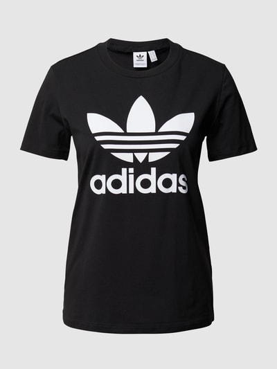 adidas Originals T-shirt z detalem z logo Czarny 2