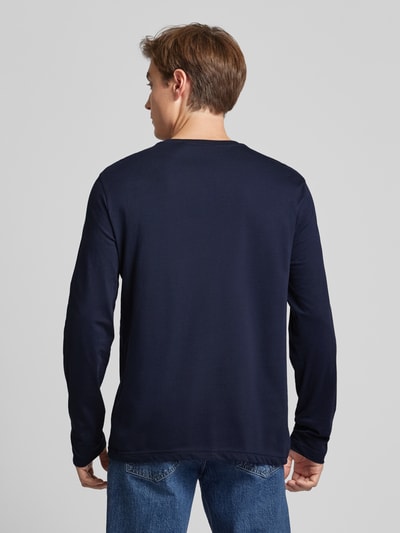 Gant Longsleeve mit Label-Stitching Marine 5