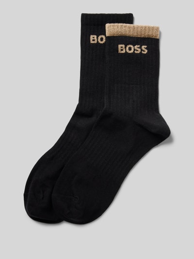 BOSS Socken mit Label-Print im 2er-Pack Black 1