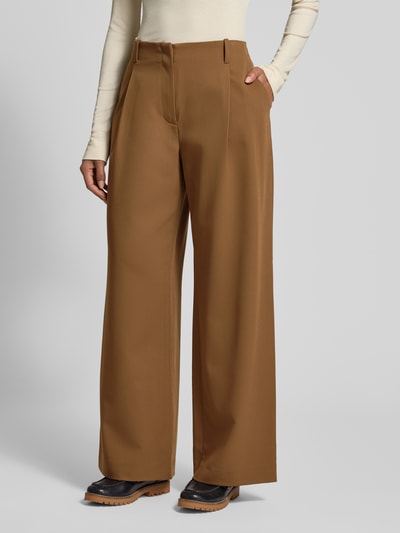 Jake*s Casual Hose mit gelegten Falten und Gesäßtaschen Mittelbraun 4