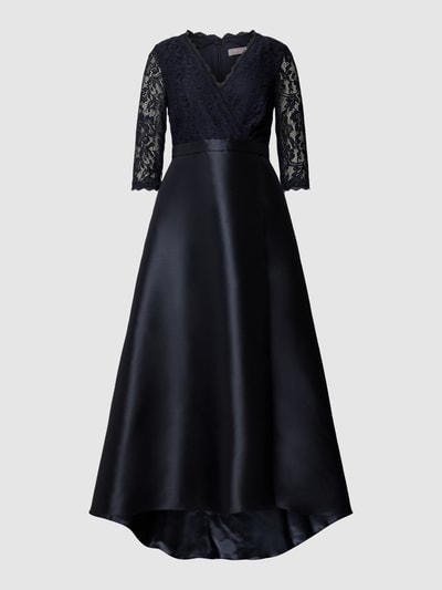 Christian Berg Cocktail Abendkleid mit V-Ausschnitt Marine Melange 2