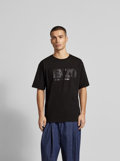 Kenzo T-Shirt mit Label-Print Black 4