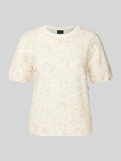 s.Oliver BLACK LABEL Regular fit shirt met glittergaren en pailletten Wit - 2