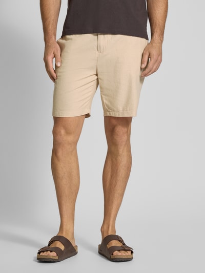 Scotch & Soda Regular Fit Shorts aus Baumwoll-Leinen-Mix Modell 'Seasonal core' Beige 4