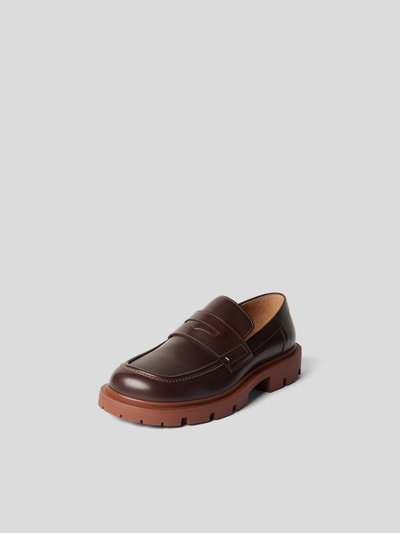 Maison Margiela Penny-Loafer mit Kontrastnähten Mittelbraun 2