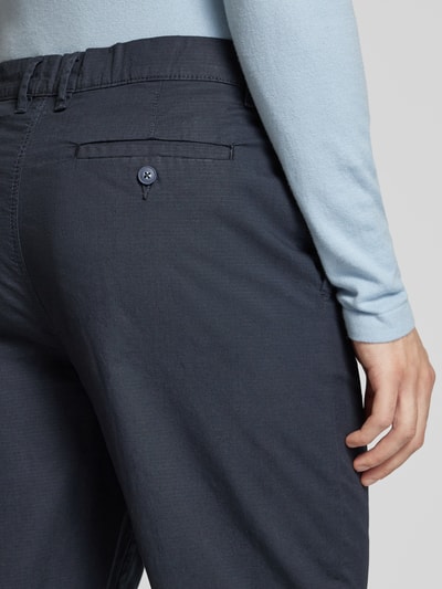 Lindbergh Tapered Fit Bundfaltenhose mit Gürtelschlaufen Dunkelblau 3