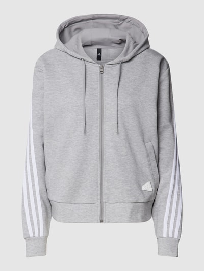 ADIDAS SPORTSWEAR Hoodie mit labeltypischen Galonstreifen Mittelgrau Melange 2