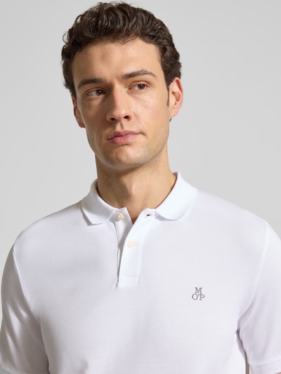 Marc O'Polo Regular Fit Poloshirt aus reiner Baumwolle Weiss 3