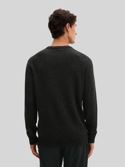 Marc O'Polo Pullover aus Wolle mit Tweedstruktur Black 5