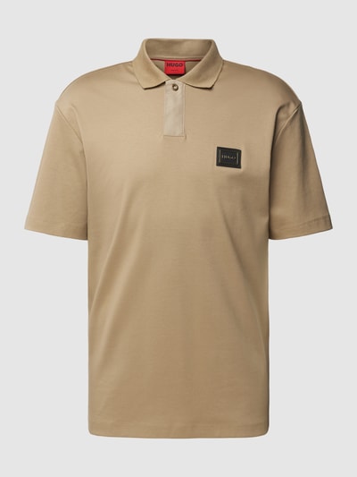 HUGO Regular fit poloshirt met labelpatch, model 'Dagros' Camel - 2