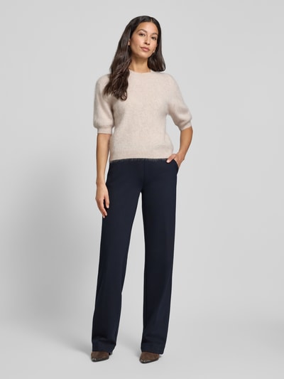 Angels Spodnie materiałowe z elastycznym pasem model ‘LIZ’ Granatowy 1