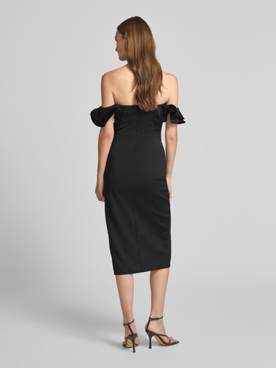 Lipsy Knielanges Cocktailkleid mit Volants Black 5