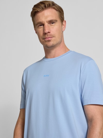 BOSS Orange Relaxed fit T-shirt van katoenmix, model 'TCHUP' Lichtblauw - 3