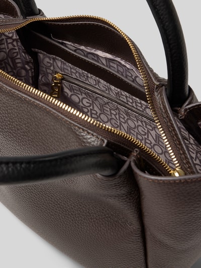 BOGNER Handtas van echt leer, model 'Raja' Donkerbruin - 5