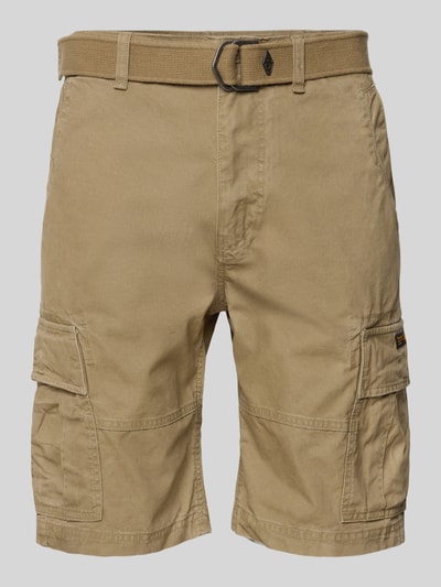 Superdry Regular Fit Cargoshorts mit Gürtel Modell 'Heavy' Beige 2
