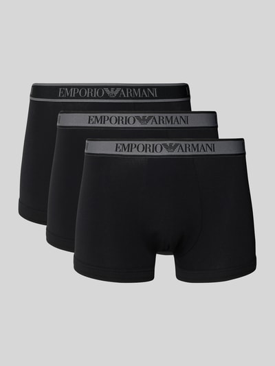 Emporio Armani Trunks mit Label-Bund im 3er-Pack Black 1
