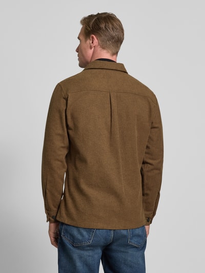 Jack & Jones Premium Regular fit vrijetijdsoverhemd met borstzakken, model 'Rayle' Middenbruin - 5