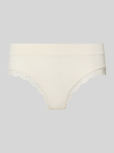 Productfoto, Slim Fit Slip met kant van SCHIESSER, elastische materiaalmix, slim fit, met kant, elastische band, effen crème, gladde textuur