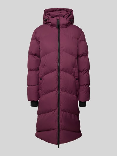 CARS JEANS Płaszcz pikowany z kapturem model ‘HESSYA’ Bordowy 2