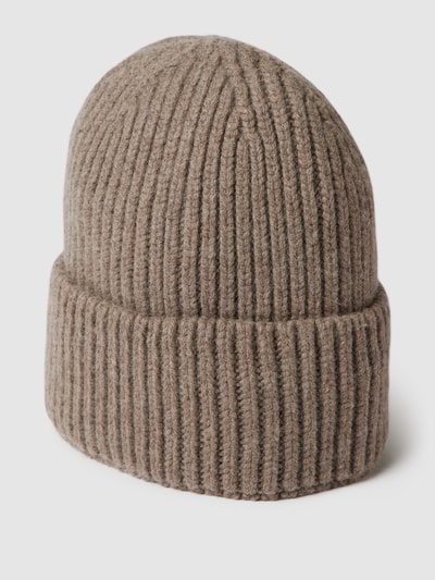 UNIO HAMBURG Beanie mit breitem Umschlag Modell 'Mika' Taupe 1